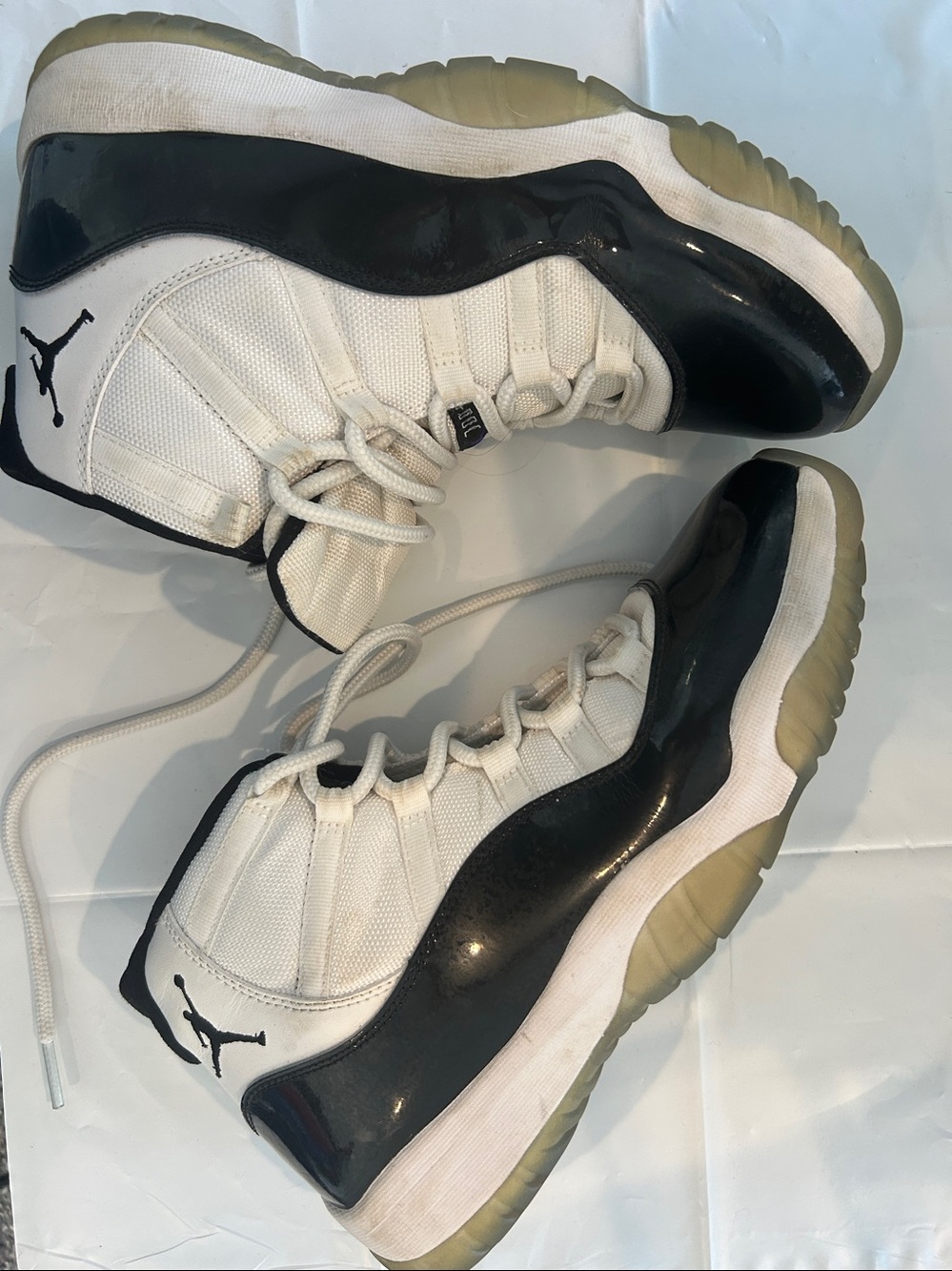 Air Jordan 11 Retro Concord Style White and Black Sneakers